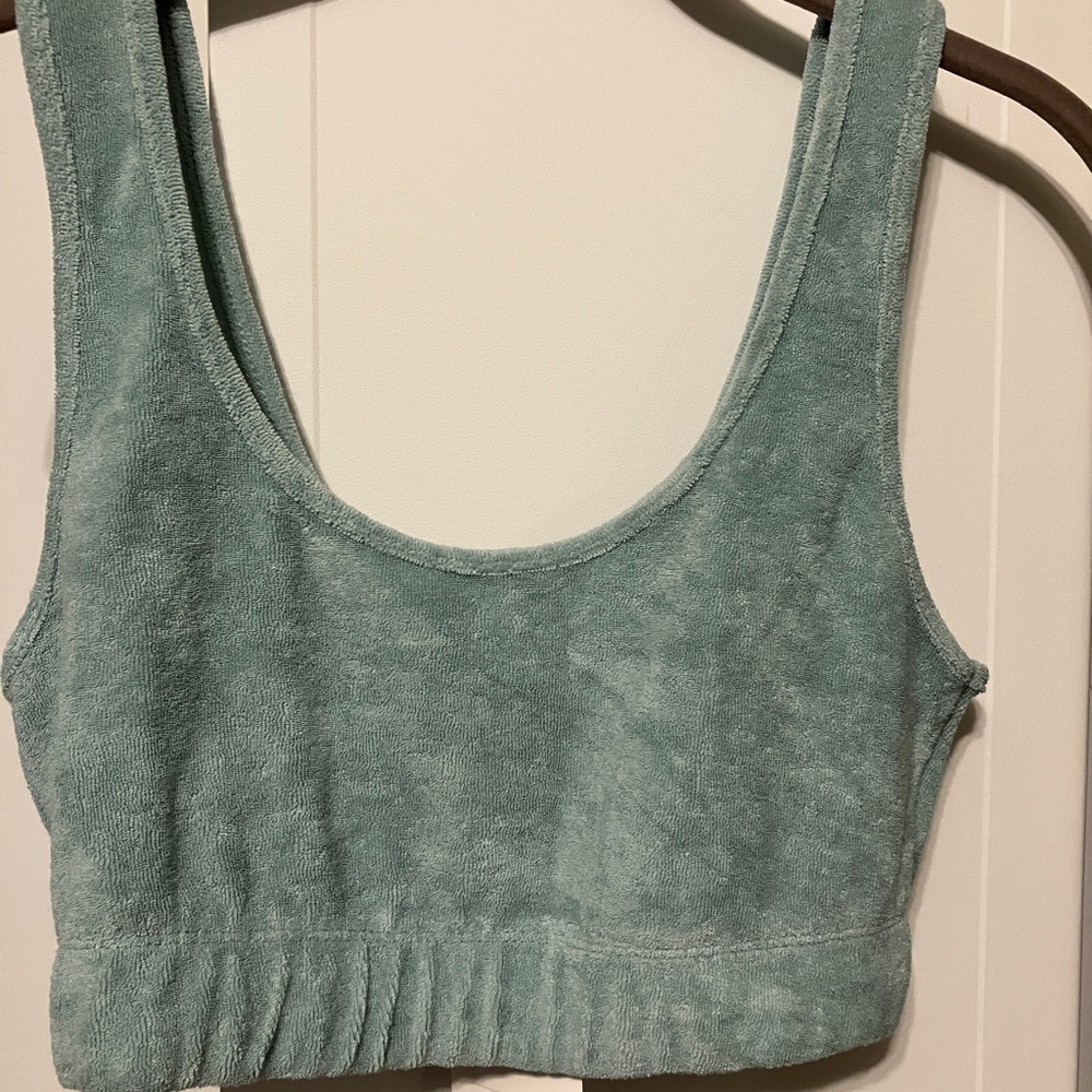 Zara terry crop top small -NWT